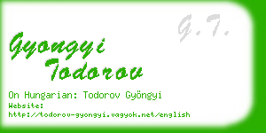 gyongyi todorov business card